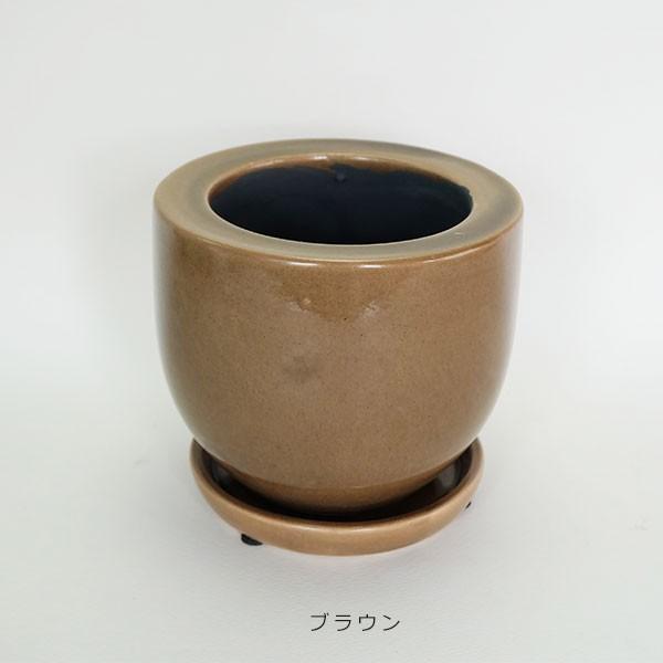 植木鉢 おしゃれ アスティア ミドル 受皿付 セラミック KONTON 径13cm