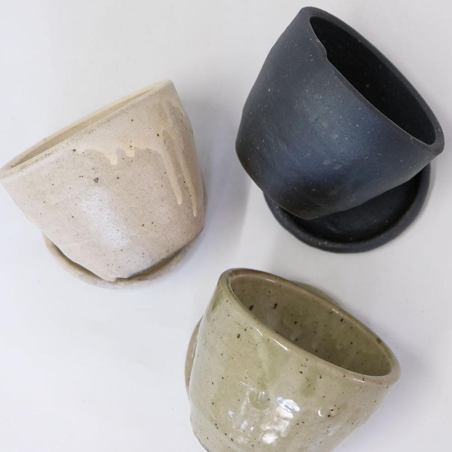 植木鉢 Lisse りっせ12 陶器鉢 常滑 和風 径12cm 高8.5cm 底穴あり