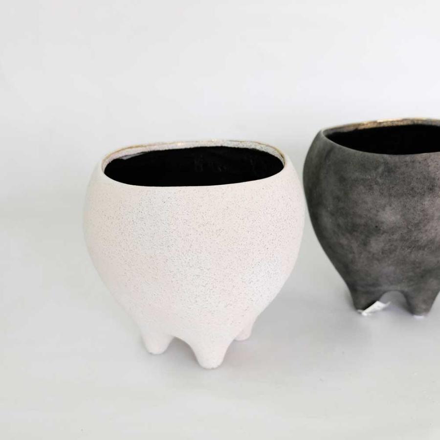 はなのさとL 植木鉢 おしゃれ セラミック 和洋折衷 底穴あり 径17.5cm