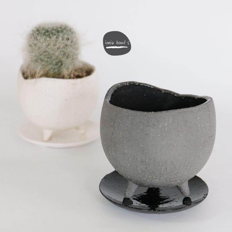植木鉢 おしゃれ 陶器鉢 イオニアボウル 受皿付 ポット セラミック 釉薬 Mm Ioniaas ガーデニング日和 通販 Yahoo ショッピング