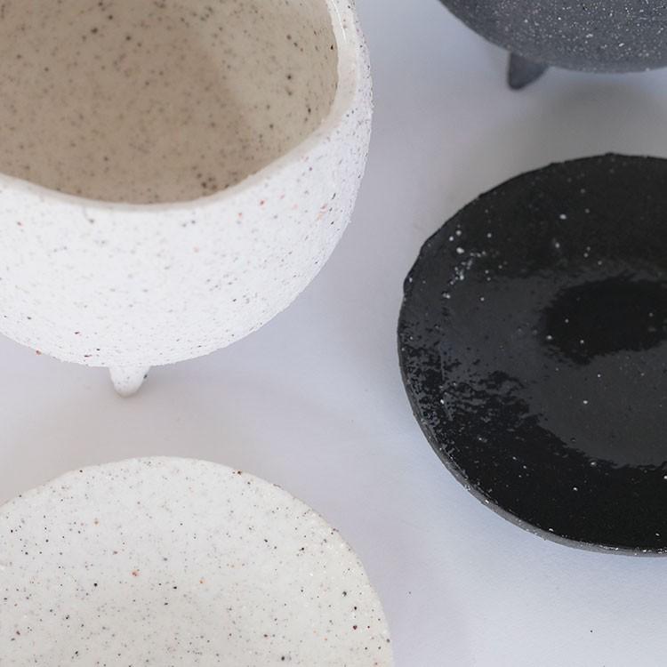 植木鉢 おしゃれ 陶器鉢 イオニアボウル 受皿付 ポット セラミック 径