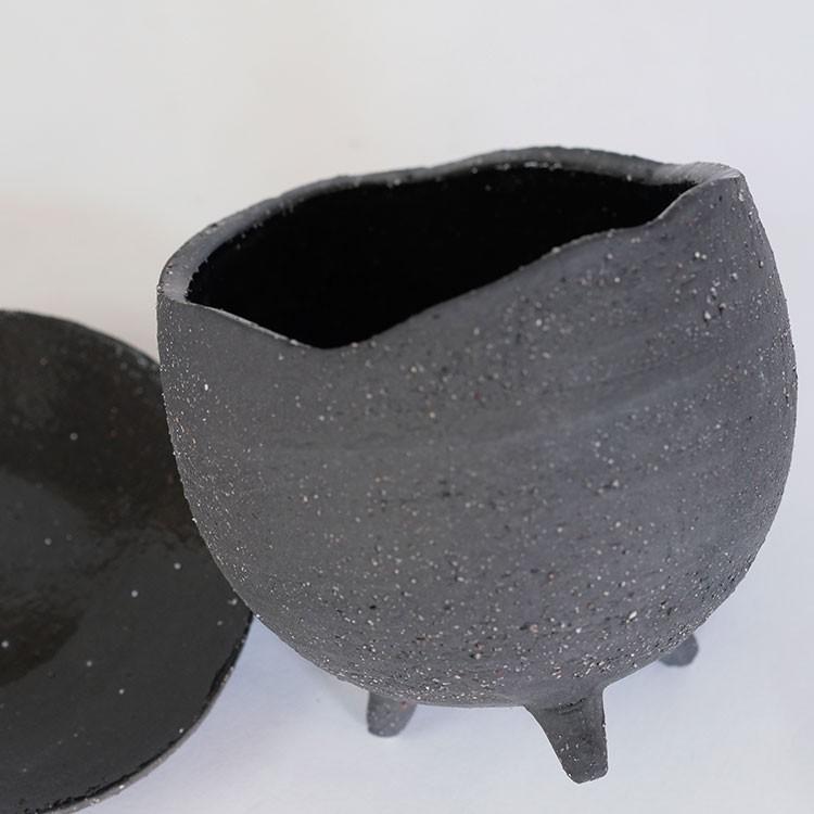 植木鉢 おしゃれ 陶器鉢 イオニアボウル 受皿付 ポット