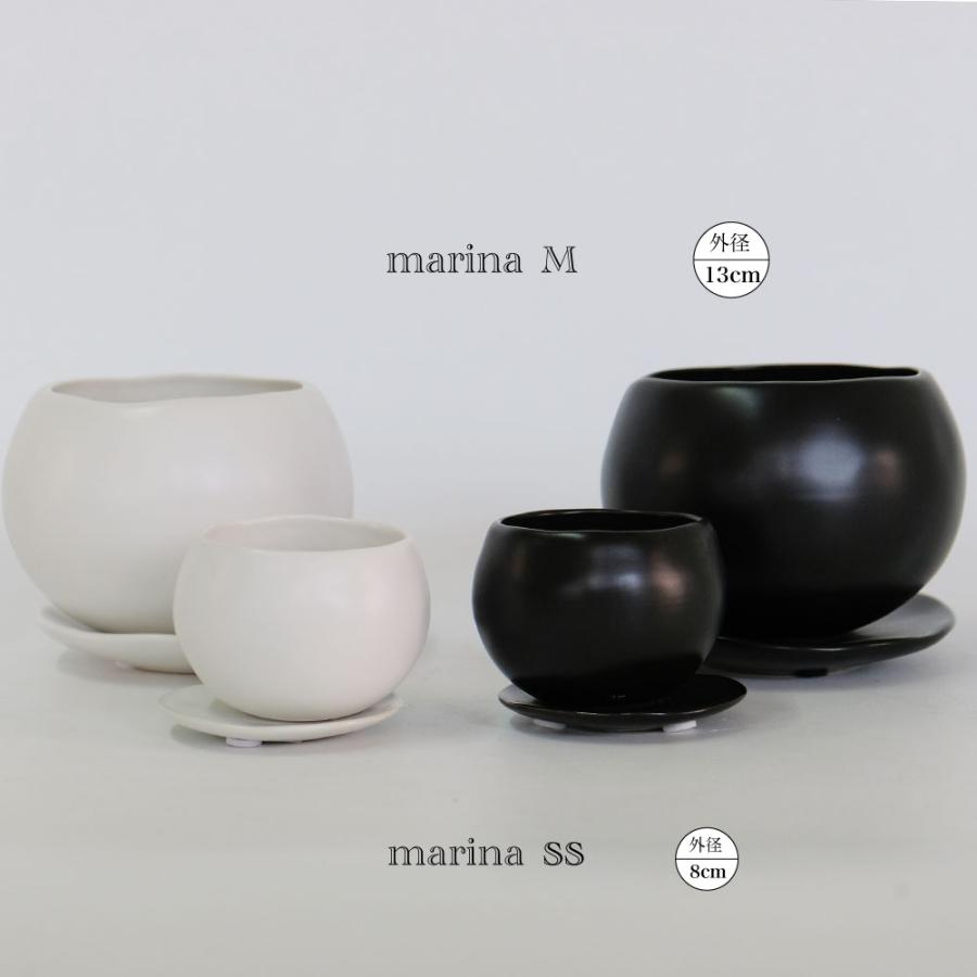 植木鉢 おしゃれ マリナ受皿付 ss-M 陶器 和風 セラミック 釉薬 径8cm