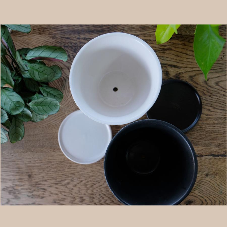 植木鉢 マルグリット15 受皿付 ポット セラミック 釉薬 径16cm 高12cm