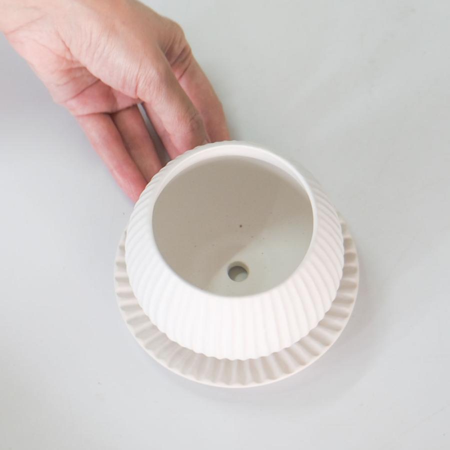 植木鉢 おしゃれ 陶器鉢 ラピスボウル10 受皿付 セラミック 釉薬 径