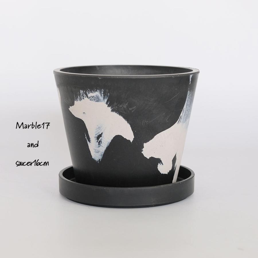黒プラ鉢 マーブルポット 17 ビザールプランツ BLACK PLASTIC POT 塊根