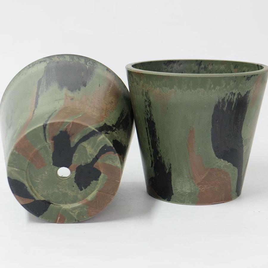 プラ鉢 カモフラージュポット20 受皿付 迷彩柄 CAMO 径20cm 高さ18cm