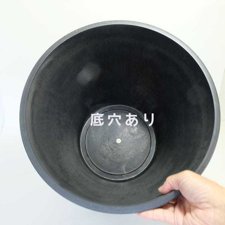 植木鉢 陶器製 ブラック 鉢（大） 底穴あり 植木鉢 ブラックポット35 black plastic pot 径35cm 高さ34cm