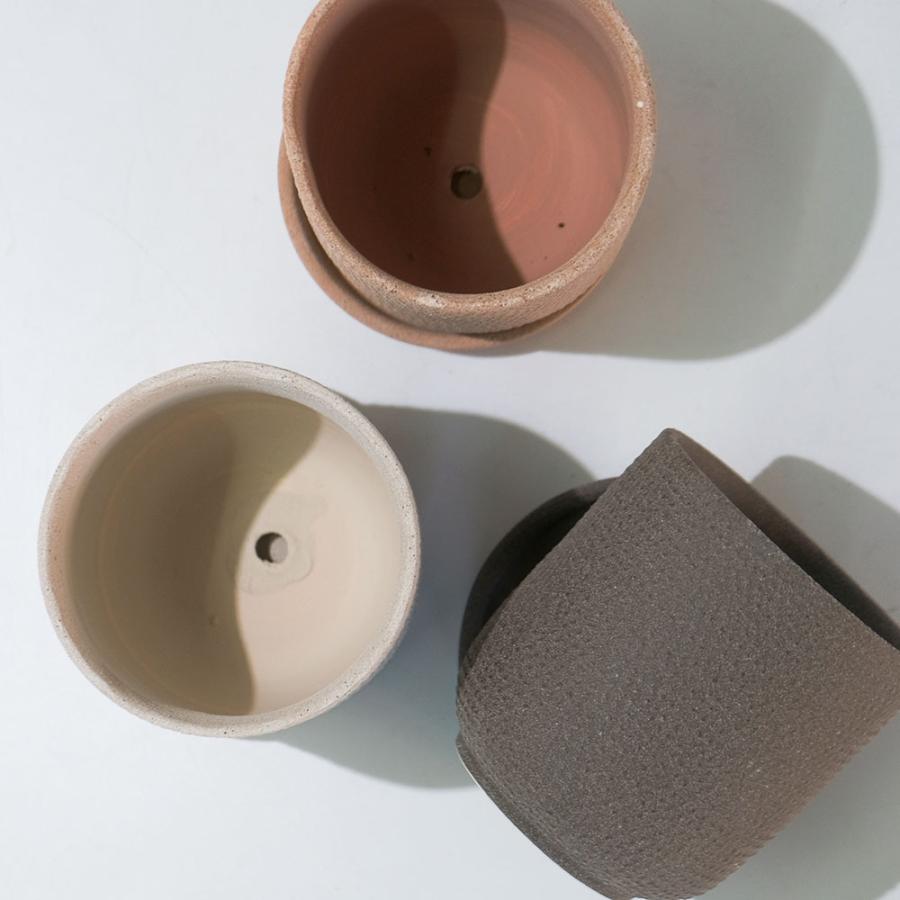 陶器鉢 おしゃれ sabia pot 底穴あり セラミック鉢 径10.5cm 高11cm
