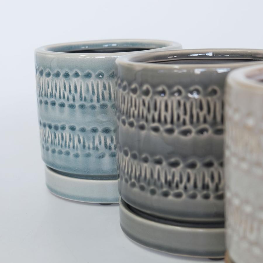 植木 鉢 Sentir13 陶器鉢 おしゃれ 径13.5cm 高12cm 底穴あり