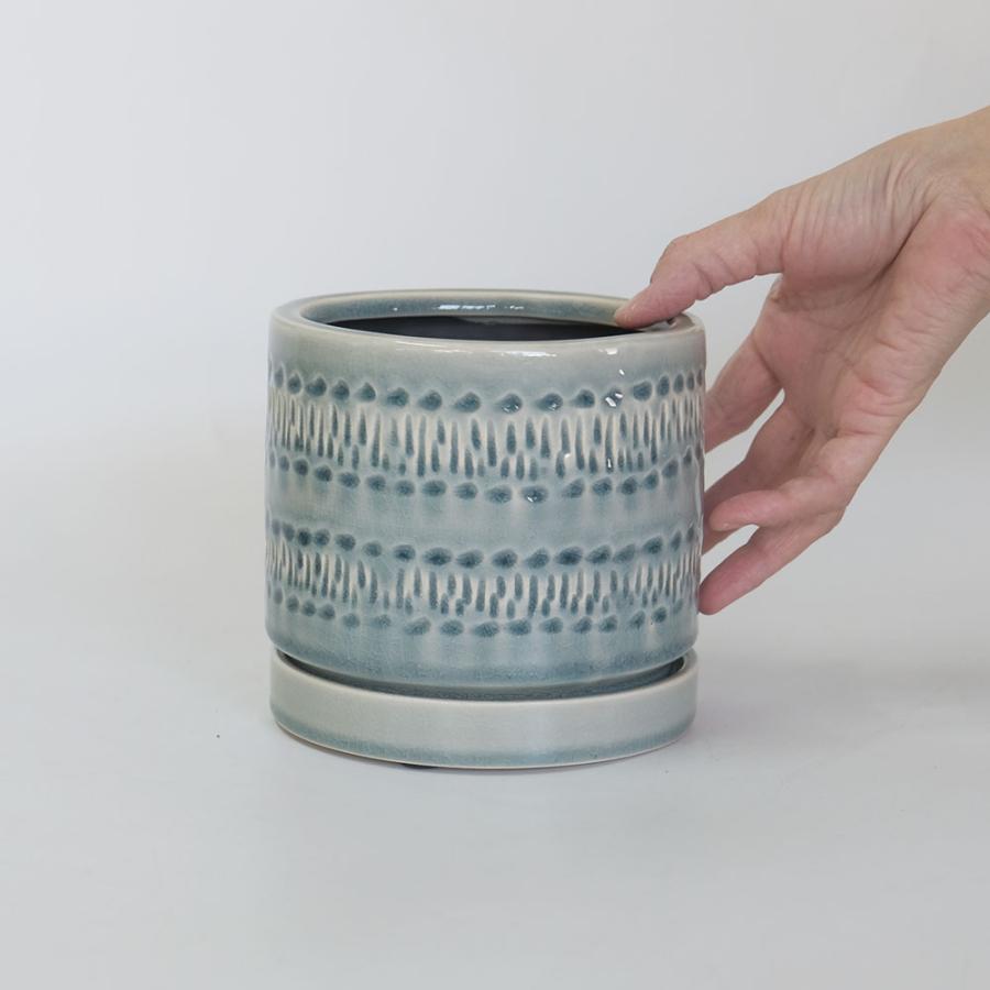 植木 鉢 Sentir13 陶器鉢 おしゃれ 径13.5cm 高12cm 底穴あり