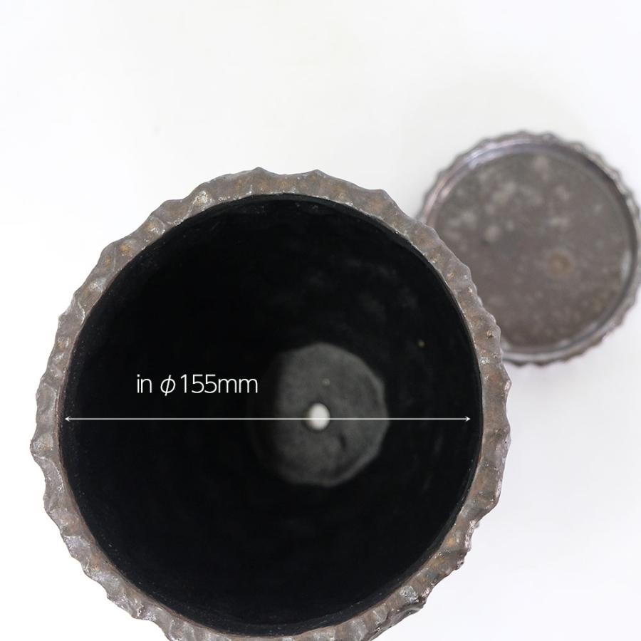 植木鉢 bitter long pot 陶器 おしゃれ 径18cm 高20cm 底穴あり