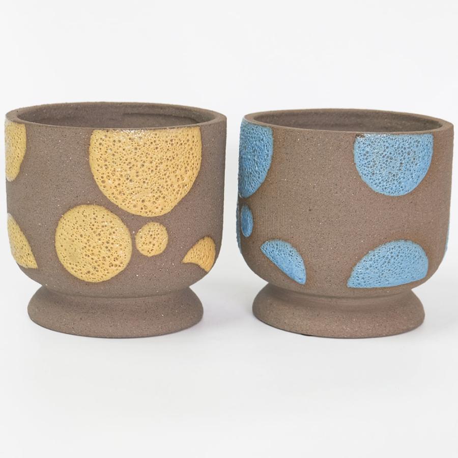 植木鉢 Coffee Clay Pot 陶器 おしゃれ ポップ 鉢カバー 懸崖4号鉢用