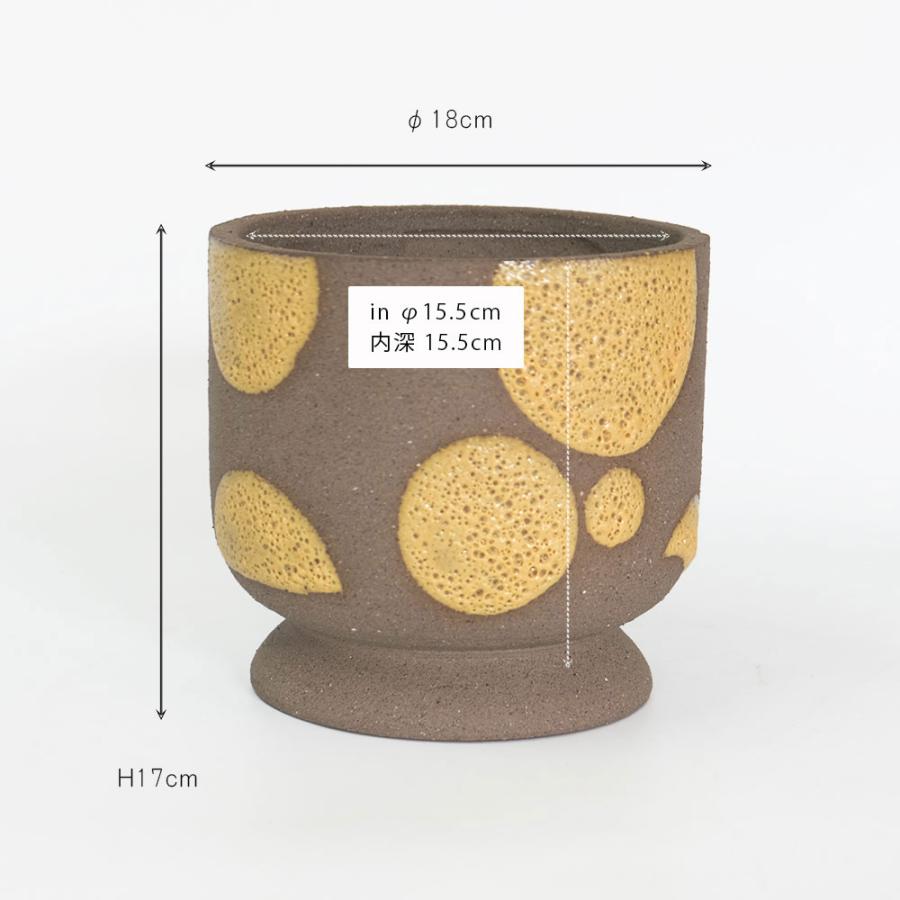 植木鉢 Coffee Clay Pot 陶器 おしゃれ ポップ 鉢カバー 懸崖4号鉢用