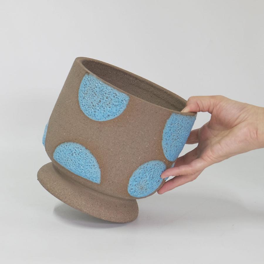 植木鉢 Coffee Clay Pot 陶器 おしゃれ ポップ 鉢カバー 懸崖4号鉢用