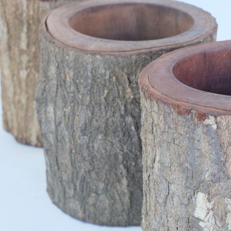 アカシア WOOD POT 鉢カバー おしゃれ 天然木 stem : ガーデニング日和