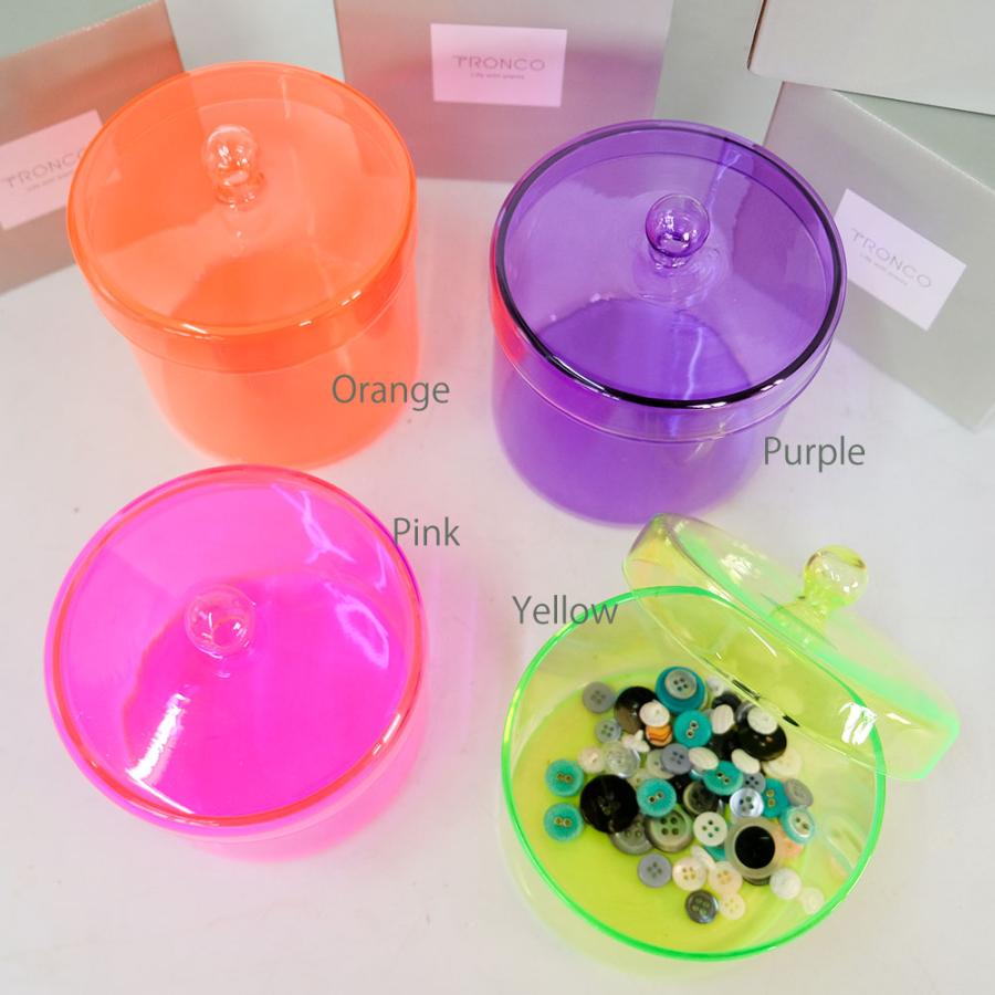 ガラスケース ネオンカラーRadiance Neon Case 蓋付き 黄色 ピンク