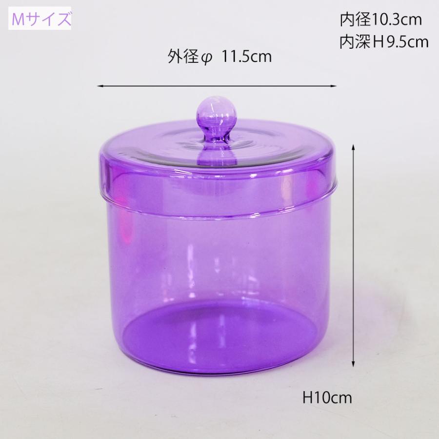 ボヘミアガラス、モーゼル工房、紫色 蓋付き容器　伝統工芸品 ガラスケース ネオンカラーRadiance Neon Case 蓋付き 黄色 ピンク