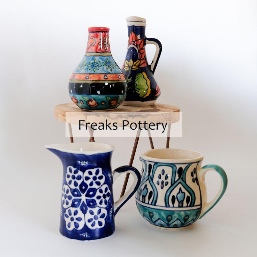 花瓶 おしゃれ インド製 ハンドメイド アート 陶器 | Freaks 花瓶 おしゃれ インド製 ハンドメイド アート 陶器 | Freaks