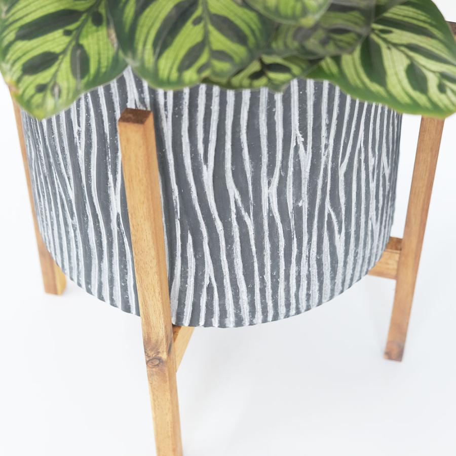 ファイバーセメント chisel 26 鉢カバースタンド 付き 鉢台 植木鉢スタンド_7