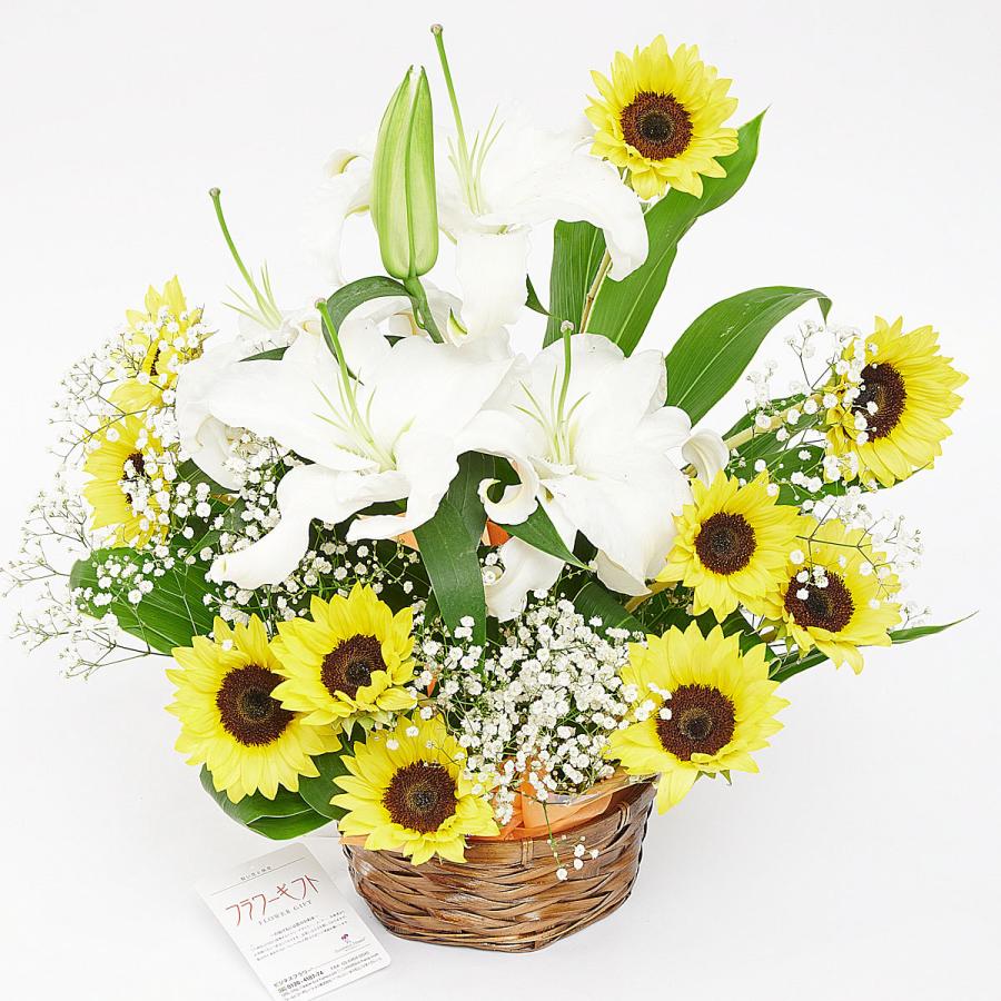 1848円 内祝い 夏 サマーギフト プレゼント ギフト 22 向日葵の爽やかアレンジ 花束 アレンジメント ブーケ