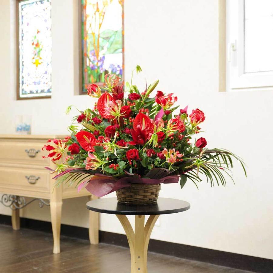 アレンジメントフラワーMサイズ 赤色系 1.4万円コース : SP GiftS