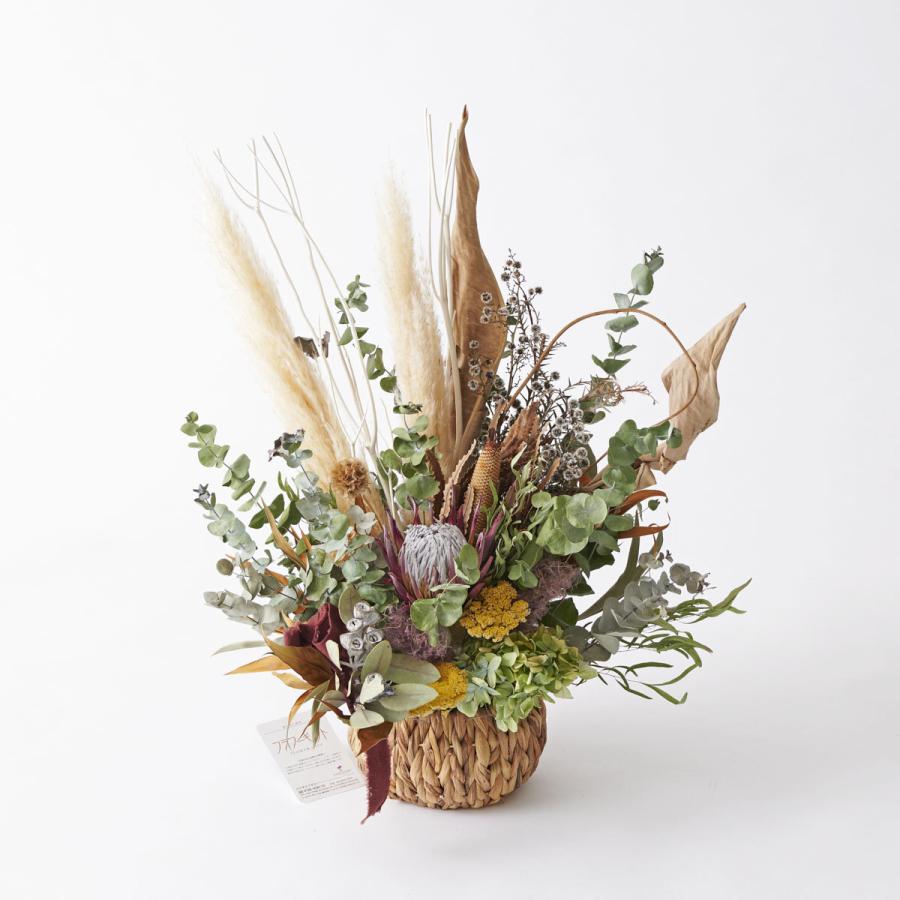 ドライフラワー アレンジメント ナチュラルアイボリー（Mサイズ） : SP