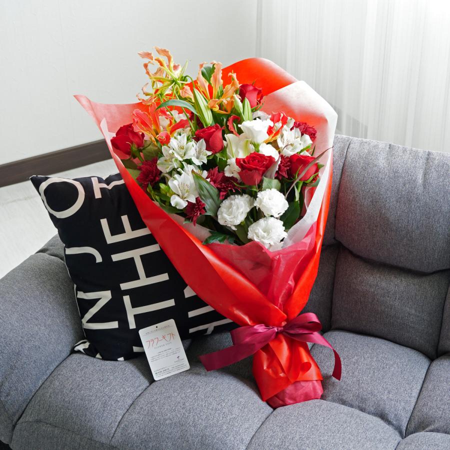 花束・ブーケ 大きな紅白花束 1万円コース : SP GiftS Yahoo!店 花束・ブーケ 大きな紅白花束 1万円コース : SP GiftS Yahoo!店