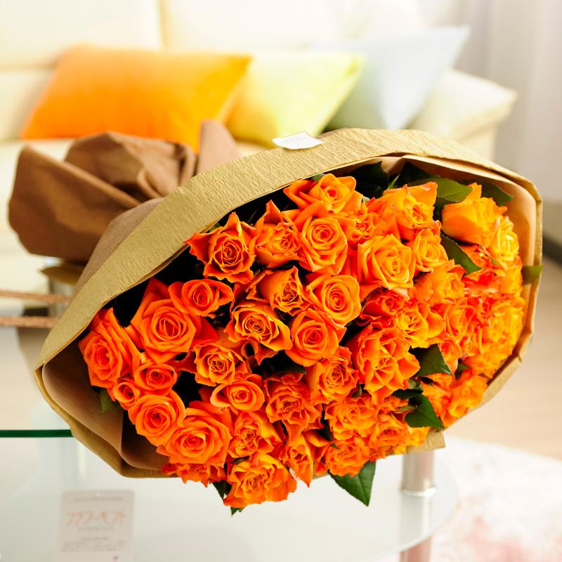 花束 ブーケ オレンジバラ50本 Fl78 Sp Gifts Yahoo 店 通販 Yahoo ショッピング