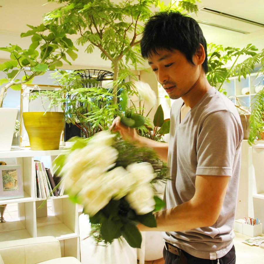 ご自宅専用　供花アレンジメント　Lサイズ（白・グリーン系）_2