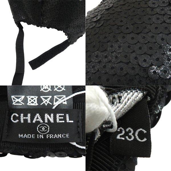 美品 CHANEL シャネル 2023クルーズ LOOK4 CC ココマーク スパンコール No5 ベースボール キャップ 帽子 46443｜biz-store｜08