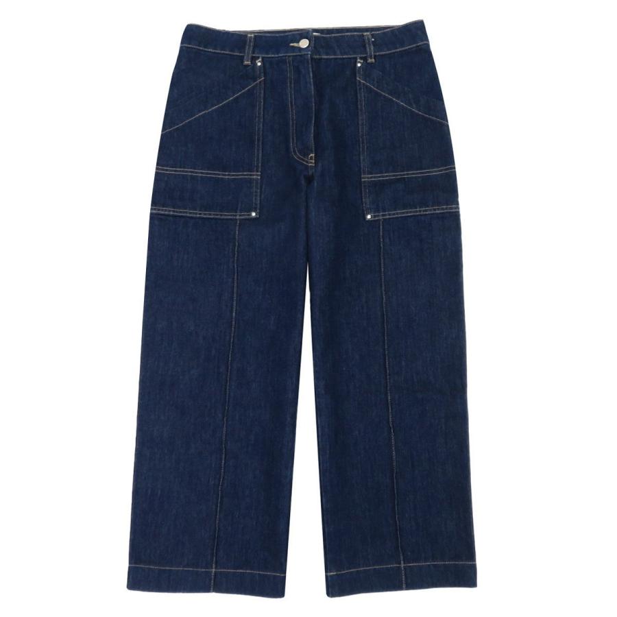 MONCLER 美品 モンクレール PANTALONE ロゴワッペン インディゴ MONCLER 美品 モンクレール PANTALONE ロゴワッペン インディゴ