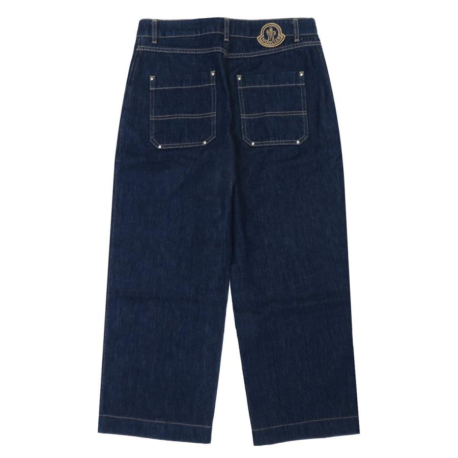 MONCLER 美品 モンクレール PANTALONE ロゴワッペン インディゴ MONCLER 美品 モンクレール PANTALONE ロゴワッペン インディゴ