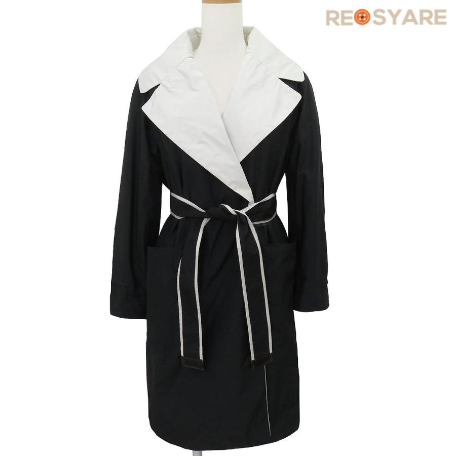 未使用 Max Mara The Cube トレンチコート ベルト 36 紺 黒