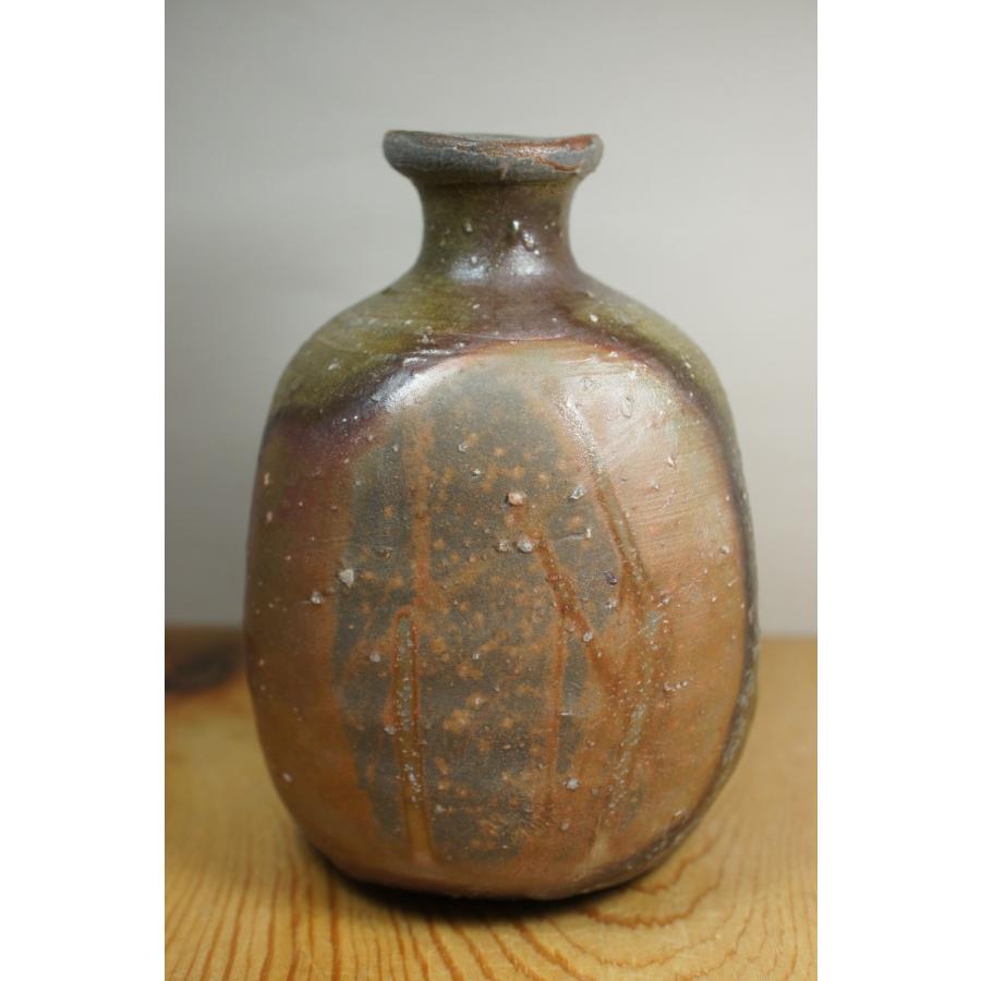 備前焼窯変徳利 川野展靖作 NOBU=80035