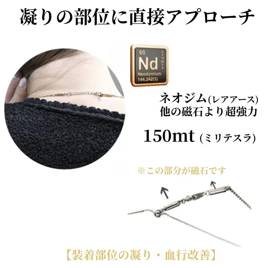 磁気ネックレス 女性 馬蹄 ステンレス ネックレス つけっぱなし アレルギー対応 錆びないネックレス ギフト ホースシュー ブルーの画像