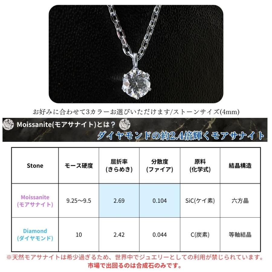 Pure モアサナイト ネックレス ステンレス つけっぱなし ステンレス