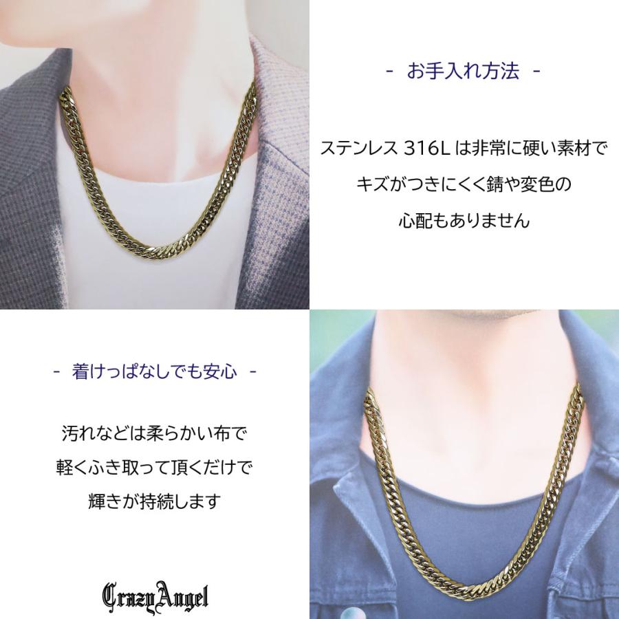 Yeekyo ネックレス クリア チェーン エンジェルモチーフ 激レア CrazyAngel 喜平ネックレス 金 メンズ ネックレス チェーン 喜平