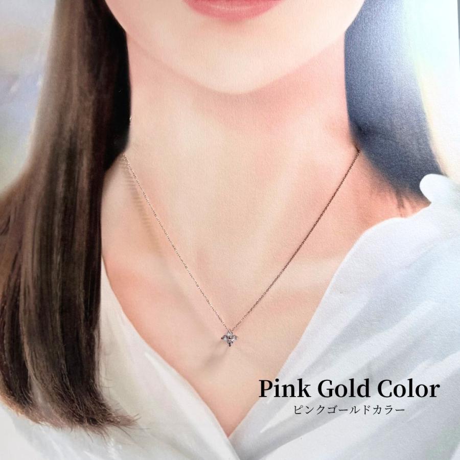 フラワー ネックレス ステンレス つけっぱなし ステンレスネックレス 金属アレルギー対応 錆びないネックレス レディース フラワーネックレス 花の画像