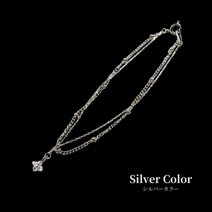 ブレスレット レディース 華奢 花 フラワー ステンレス つけっぱなし シルバー ピンクゴールド 金属アレルギー対応 50代 40代 30代 20代_8