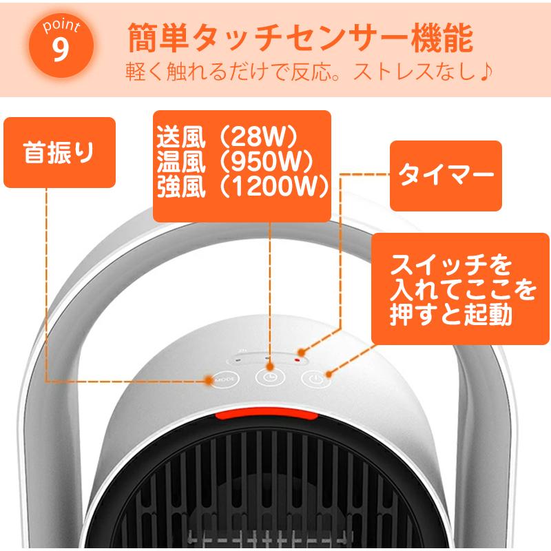ファンヒーター 電気 ヒーター セラミックヒーター 小型 セラミックファンヒーター 電気ヒーター リモコン操作 1200w 首振り Qn 08w Bjc健康ショップ 通販 Yahoo ショッピング