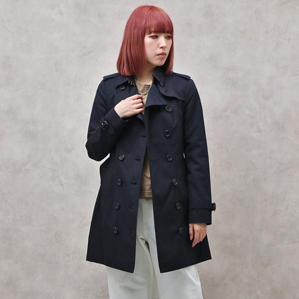 バーバリー BURBERRY The Sandringham コットン ミディアム トレンチコート ネイビー [レディース] 3997029 NAVY  NS10