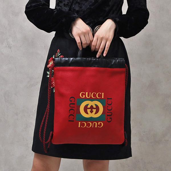 GUCCI グッチ プリント レザー スモール バックパック GUCCI グッチ プリント レザー スモール バックパック