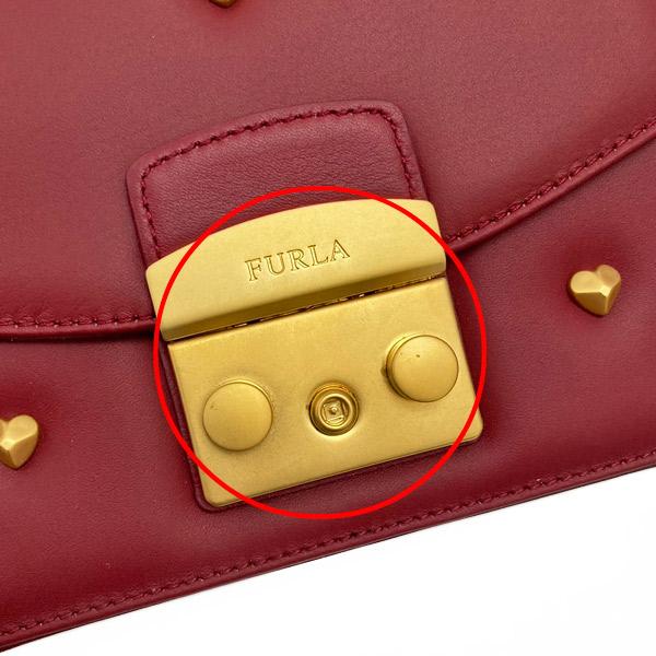 訳有 フルラ FURLA S AMORIS メトロポリス S クロスボディ ショルダーバッグ ハート ドット ダークレッド [レディース] BVC5 Q25 CGQ 1000636｜bjkyoto｜08