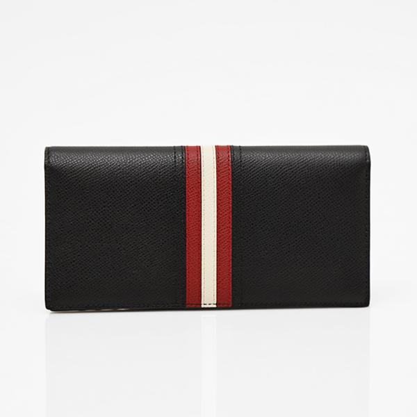 Bally バリー BALLY ストライプ レザー ウォレット 二つ折り 長 Bally バリー BALLY ストライプ レザー ウォレット 二つ折り 長