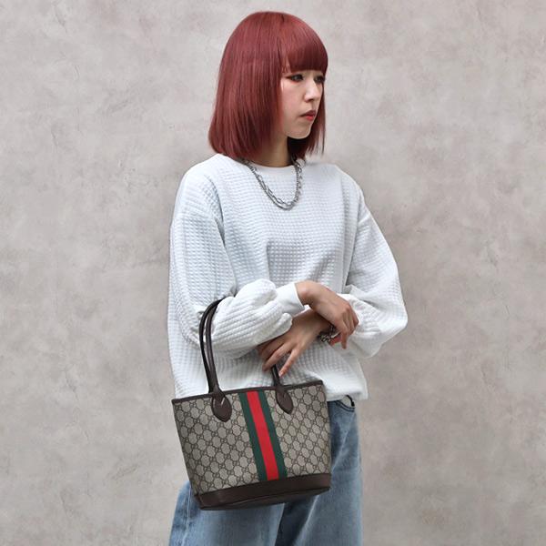 再入荷！グッチ GUCCI オフィディア GGキャンバス×レザー スモール トートバッグ ベージュ×エボニー [レディース] 726762 2AAAY 9151｜bjkyoto｜02