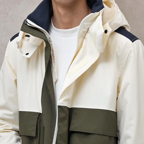 ウールリッチ WOOLRICH SAILING JKT HC フード付き フィールドジャケット パーカー ホワイト系×カーキ [メンズ] WOCPS2788 UT1299 6101 NS10｜bjkyoto｜06