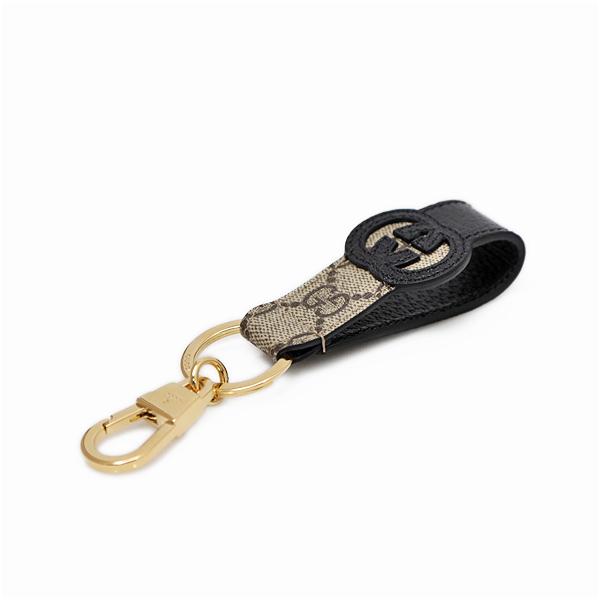 GUCCI グッチ カットアウト GG×レザー キーリング キーチェーン GUCCI グッチ カットアウト GG×レザー キーリング キーチェーン