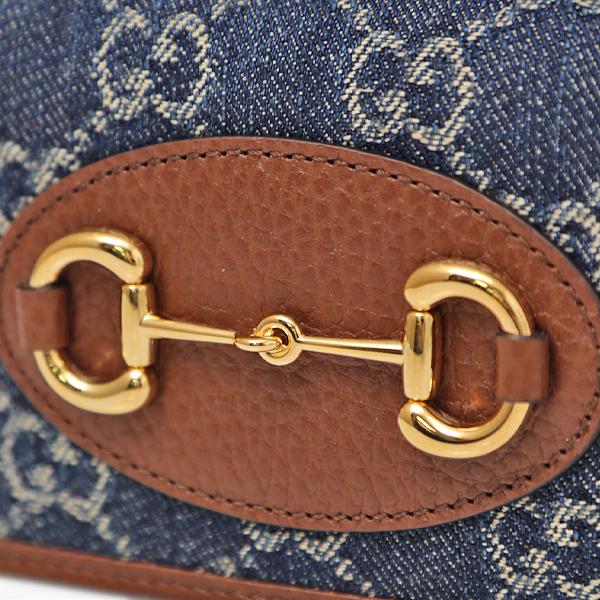 GUCCI グッチ アウトレット ホースビット1955 デニムGG×レザー GUCCI グッチ アウトレット ホースビット1955 デニムGG×レザー