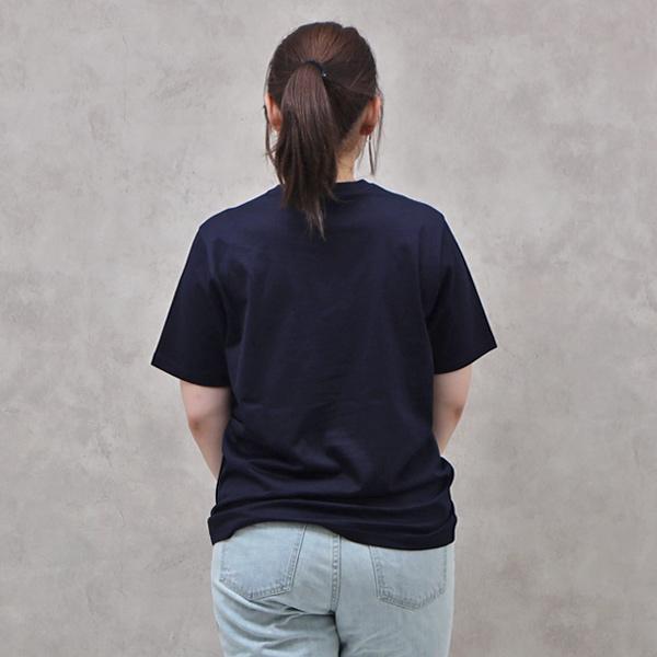 プラダ PRADA アウトレット FILO DI SCOZIA ロゴプリント コットン 半袖 Tシャツ ネイビー [メンズ][レディース] UJN656 1WPG F0960 NS2304 NS10｜bjkyoto｜03